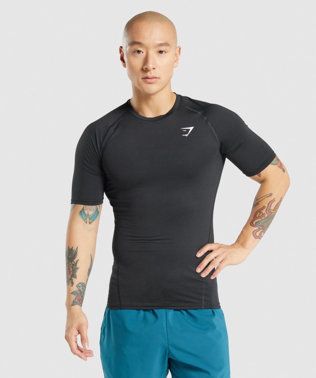 Sudaderas Gymshark Element Baselayer Hombre Negros | FPpQIOfA5lY