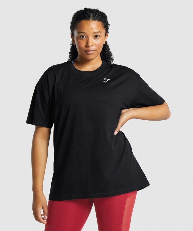 Sudaderas Gymshark Entrenamiento Oversized Mujer Negros | Re9NiuCnfxw