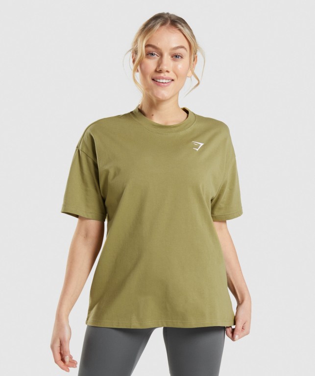 Sudaderas Gymshark Entrenamiento Oversized Mujer Verdes | k2dRzbV8YTC