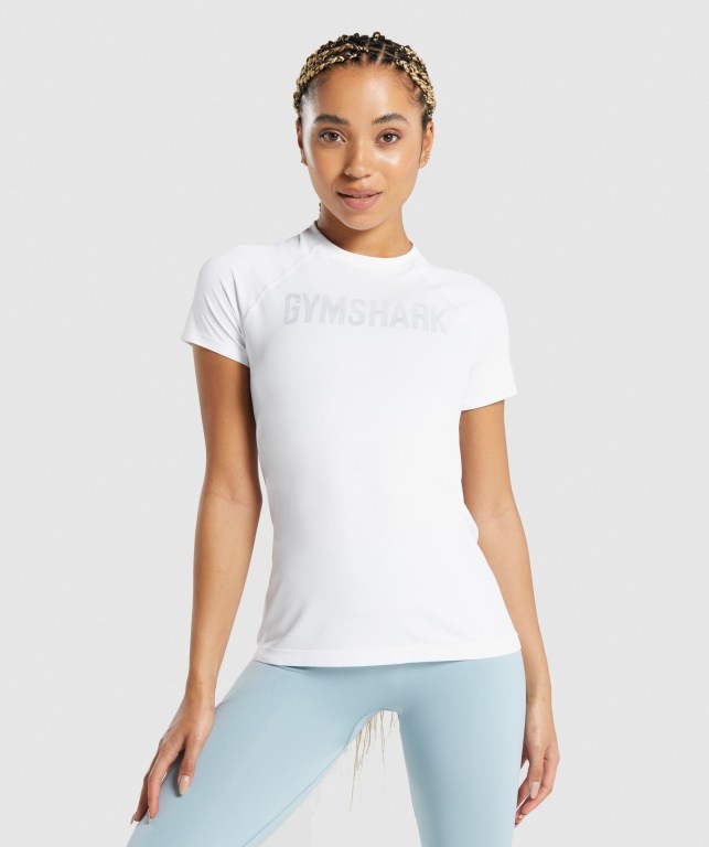 Sudaderas Gymshark Fit Seamless Loose Mujer Blancos | cL4fvBQh7Si