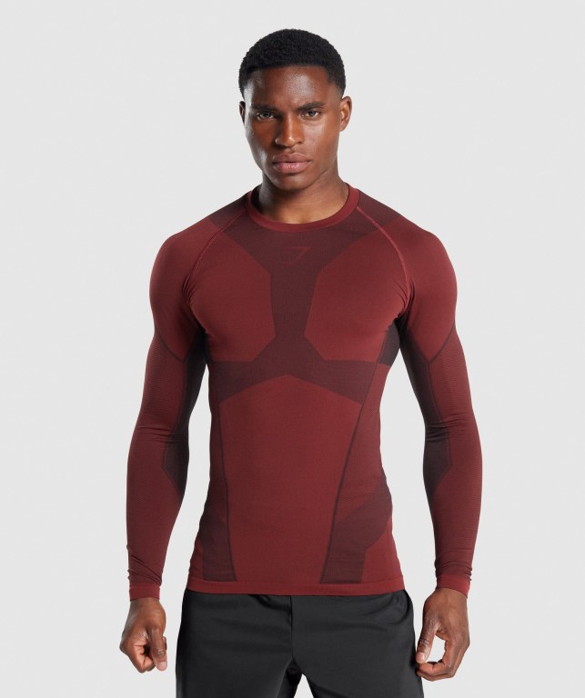 Sudaderas Gymshark Free Force Seamless Hombre Vino | TRBDrgvdFKw