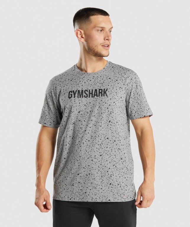 Sudaderas Gymshark Micro Print Hombre Grises Claro | zb7xm5bv4Z7