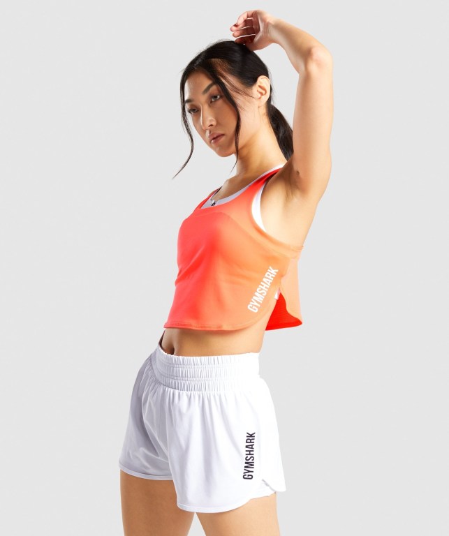 Sudaderas Gymshark Pulse Crop Top Mujer Coral | KsqppjMzfB3