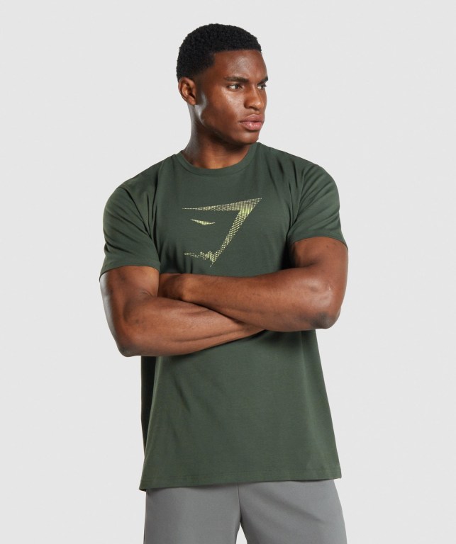 Sudaderas Gymshark Sharkhead Infill Hombre Verdes Oscuro | Tqum5k2cDNg