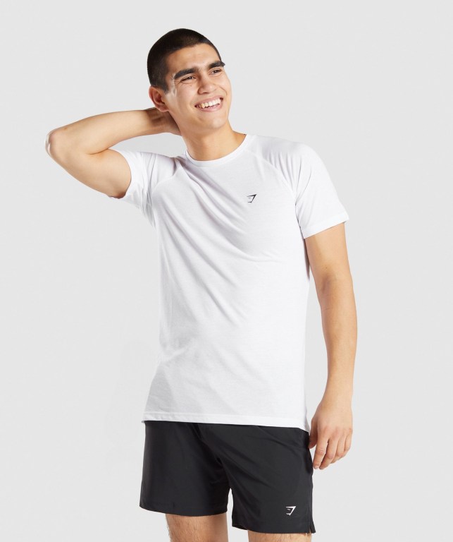 Sudaderas Gymshark Studio Hombre Blancos | SKkg2vd6aiA