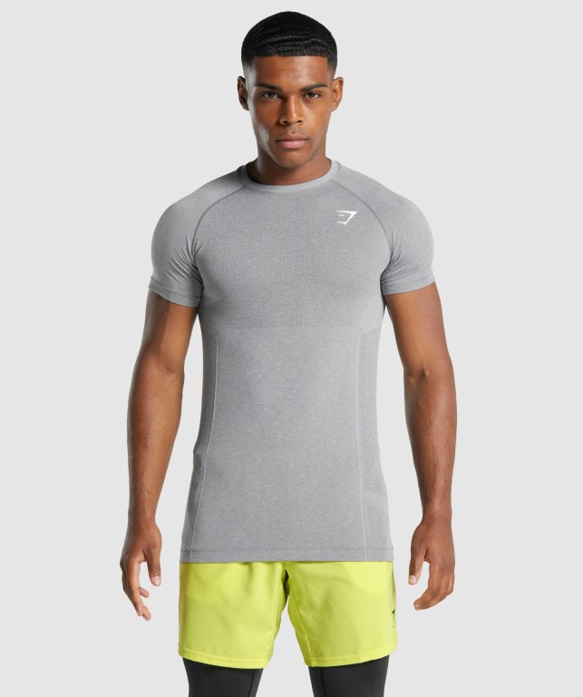 Sudaderas Gymshark Vital Light seamless Hombre Grises | HXjhXKDrQGk