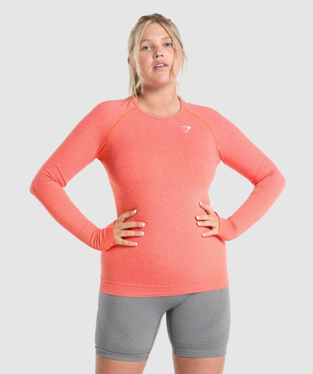 Sudaderas Gymshark Vital Seamless 2.0 Top Mujer Naranjas | jCOwx7mMRgt