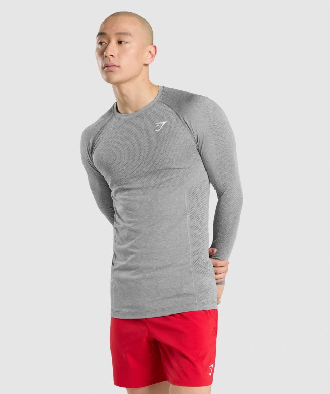 Sudaderas Gymshark Vital Seamless Hombre Grises | tRLkuFkDcL6