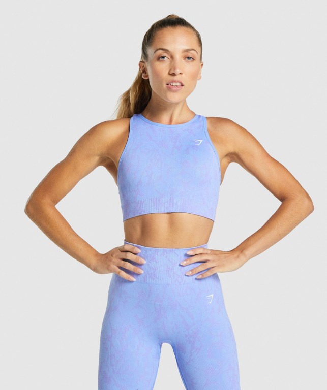 Sujetadores Deportivos Gymshark Adapt Animal Seamless Sports Bra Mujer Azules Claro | koik1pYi3Wx