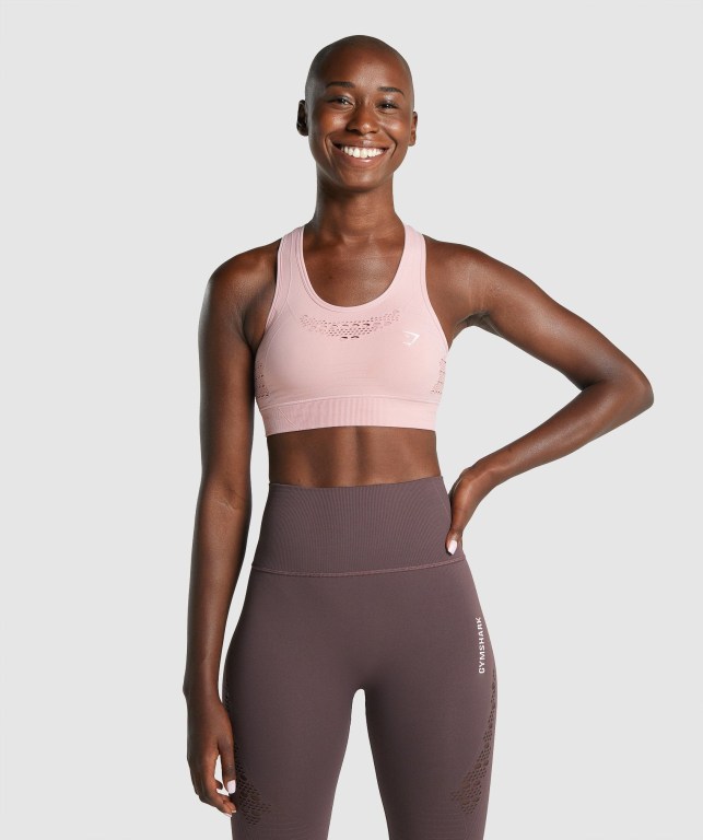 Sujetadores Deportivos Gymshark Energy Seamless Sports Bra Mujer Rosas Claro | em7hrXFbIla