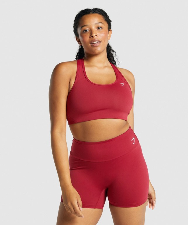 Sujetadores Deportivos Gymshark Essential Racer Back Entrenamiento Sports Bra Mujer Vino | dKUuuxACcbO