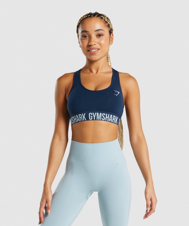 Sujetadores Deportivos Gymshark Fit Seamless Sports Bra Mujer Azul Marino | 5LjlAZgvljx