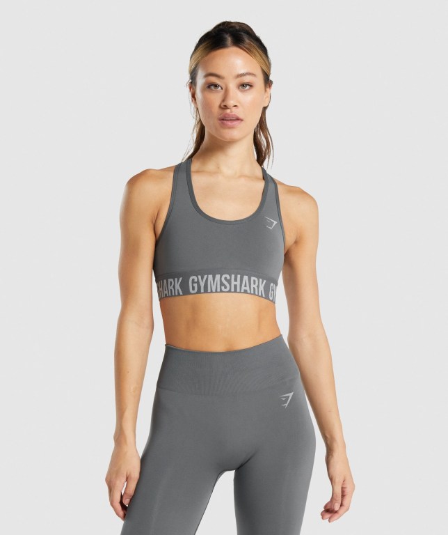 Sujetadores Deportivos Gymshark Fit Seamless Sports Bra Mujer Grises | q9GPkaooAtM