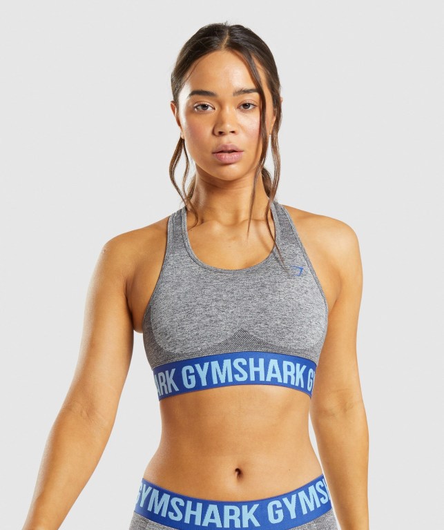 Sujetadores Deportivos Gymshark Flex Sports Bra Mujer Grises | KYWCQqYxMG1