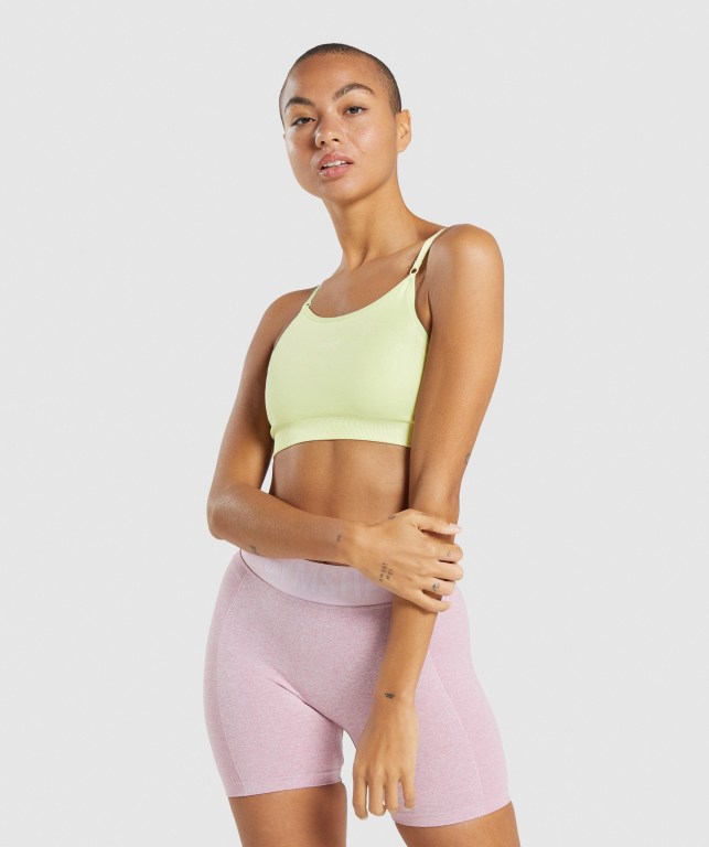 Sujetadores Deportivos Gymshark Flex Tiras Sports Bra Mujer Verdes Claro | ZJz8hvUQC3a