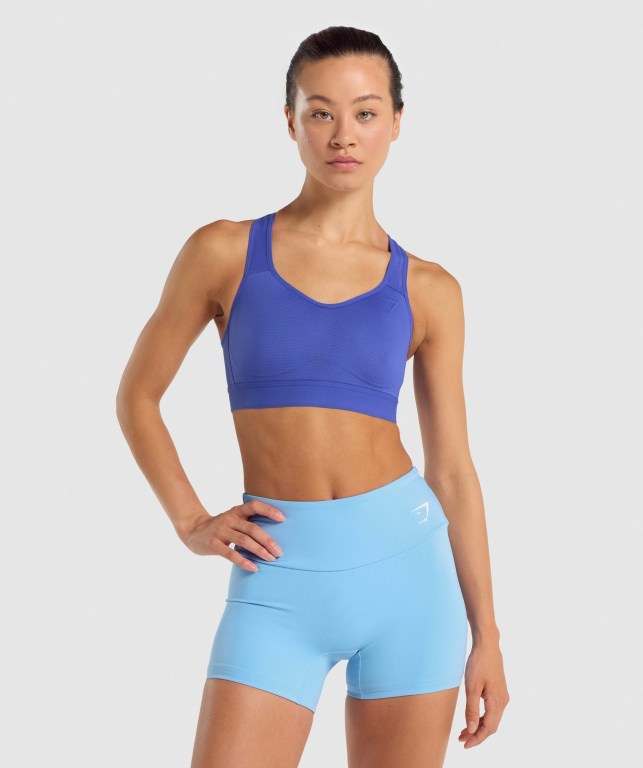 Sujetadores Deportivos Gymshark Ligeros High Support Entrenamiento Sports Bra Mujer Azules Oscuro | ChuceTV63Ue