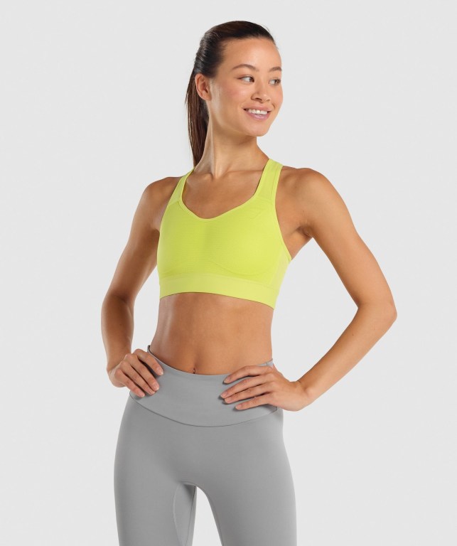 Sujetadores Deportivos Gymshark Ligeros High Support Entrenamiento Sports Bra Mujer Amarillos | RKRhWKeOJqC