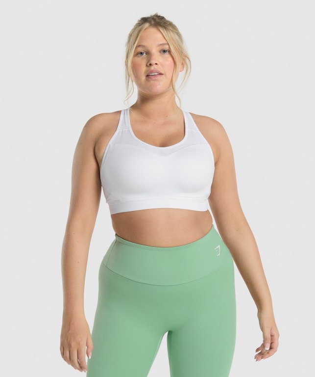 Sujetadores Deportivos Gymshark Open Back Entrenamiento Sports Bra Mujer Blancos | IvQXpXO6x4n