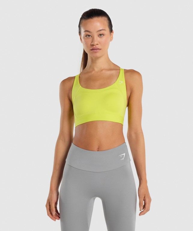 Sujetadores Deportivos Gymshark Racer Back Entrenamiento Sports Bra Mujer Amarillos | 1GCNEbOto4o