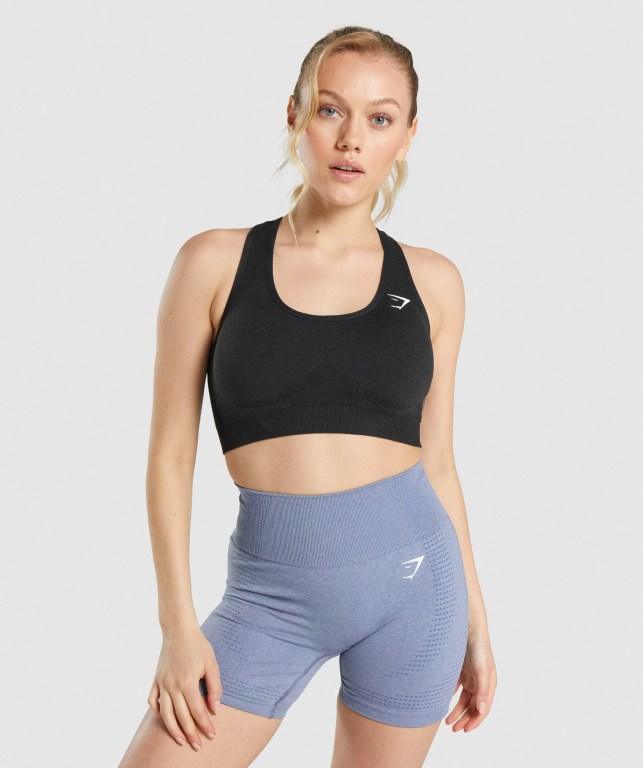 Sujetadores Deportivos Gymshark Vital Seamless 2.0 Sports Bra Mujer Negros | B7NqnqwNSCW