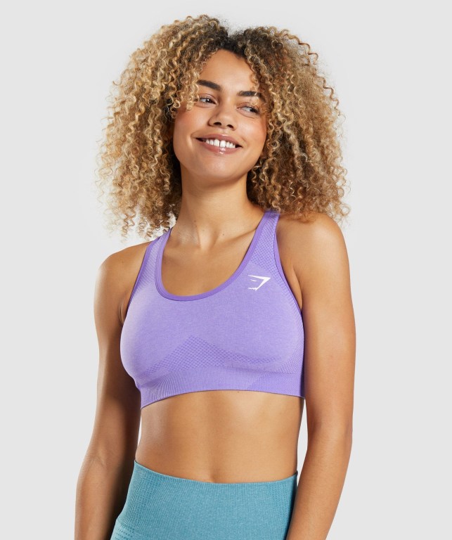 Sujetadores Deportivos Gymshark Vital Seamless 2.0 Sports Bra Mujer Morados Claro | QC62Qa2QwnZ