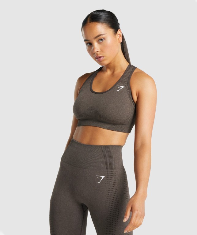 Sujetadores Deportivos Gymshark Vital Seamless 2.0 Sports Bra Mujer Marrom | o1l9TWhq6kK