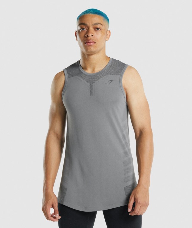 Tank Top Gymshark 315 Hombre Grises | bptCLc584od