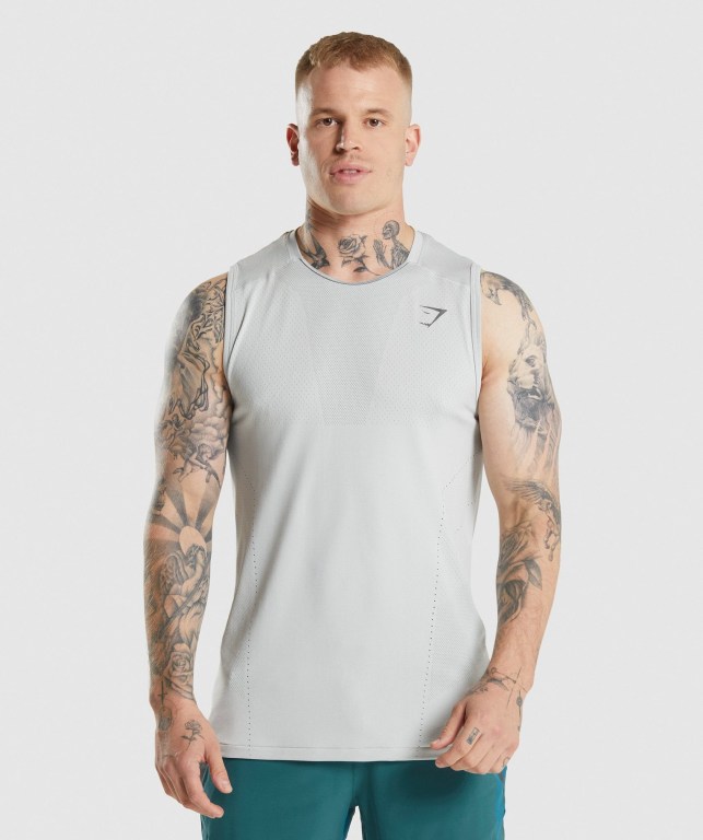 Tank Top Gymshark Apex Hombre Grises Claro Grises | wP3gpCNpxR6