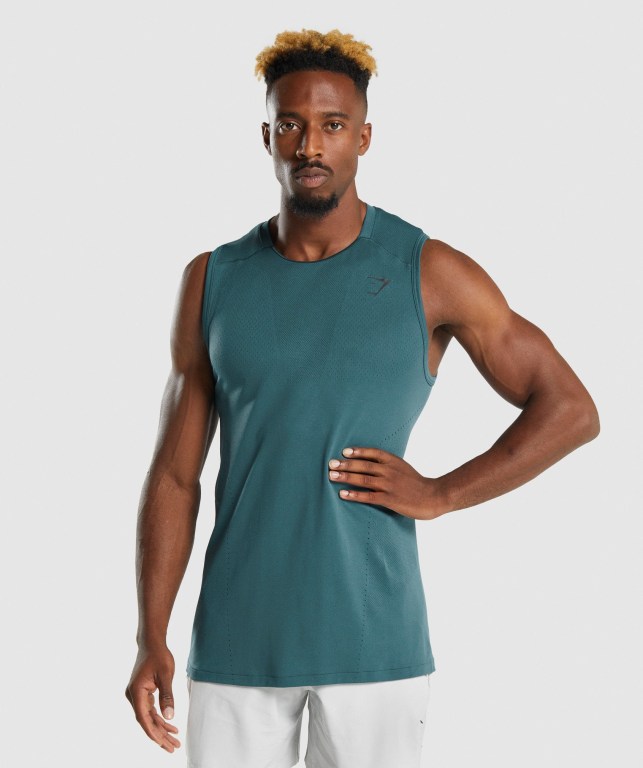 Tank Top Gymshark Apex Hombre Turquesa | ZPOSzXY33HB