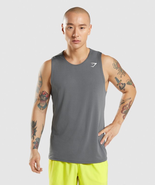 Tank Top Gymshark Arrival Hombre Grises | DHarzu5wtV8