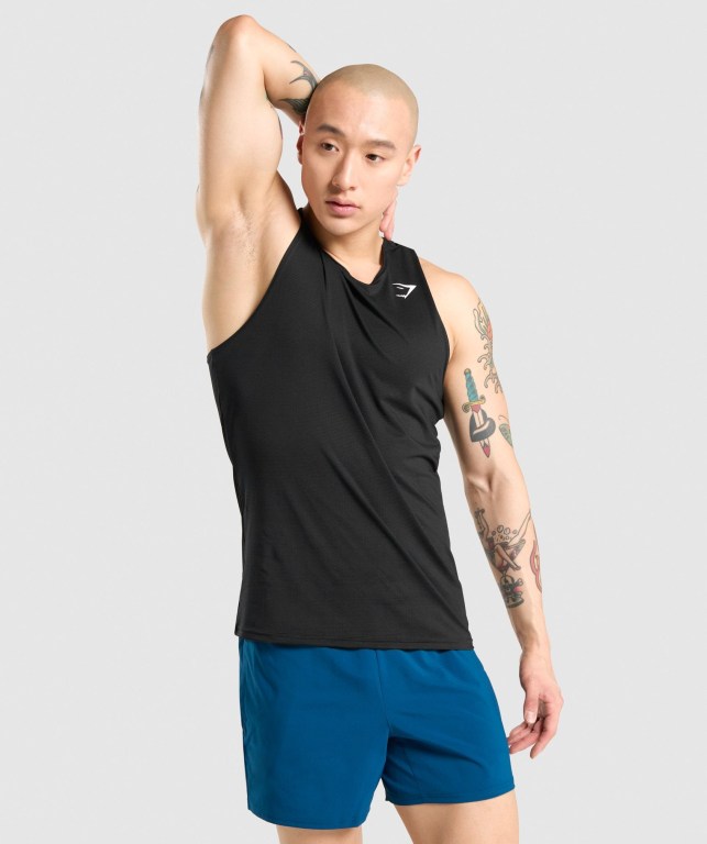 Tank Top Gymshark Arrival Hombre Negros | 5cYtL9Z5Wna