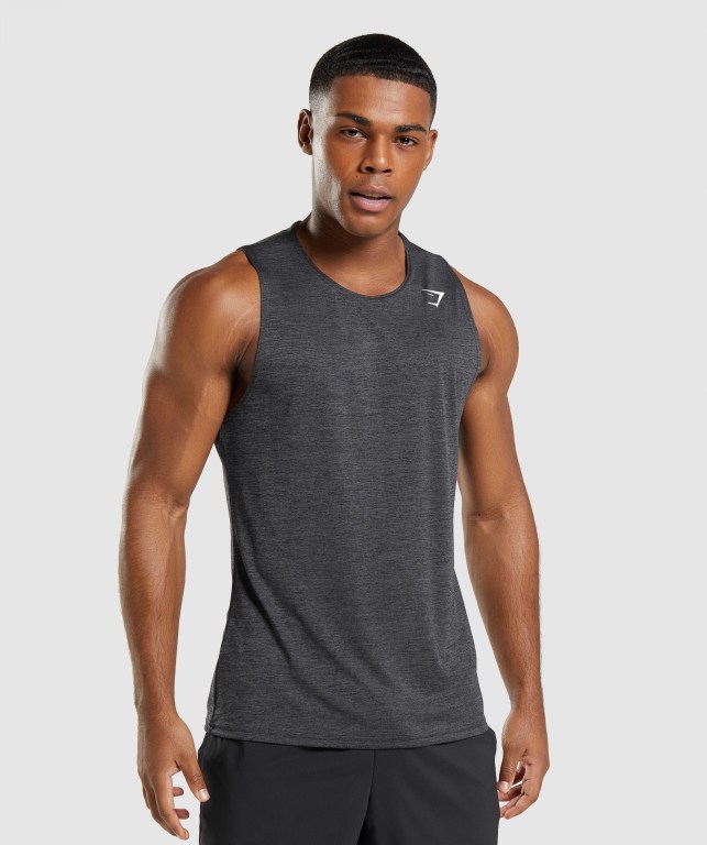 Tank Top Gymshark Arrival Slim Marl Hombre Negros Negros Grises | u7j2fF3Wo5x