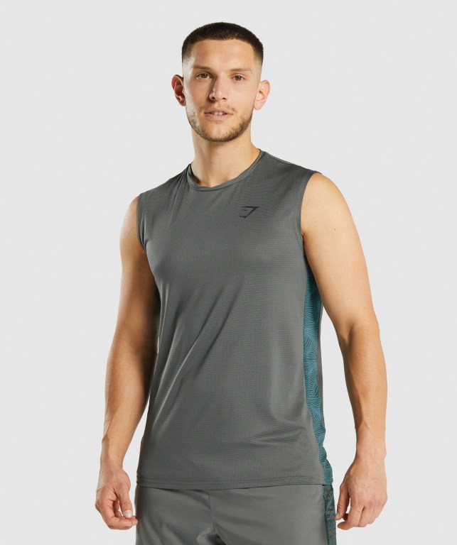 Tank Top Gymshark Deporte Hombre Grises | ftKKk6ypMuc