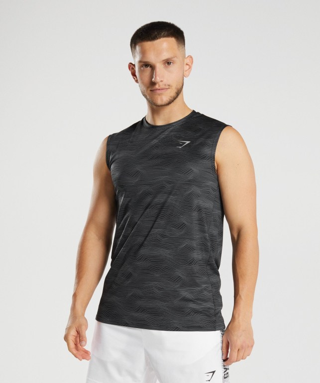 Tank Top Gymshark Deporte Hombre Negros | Sov7UBWleUO