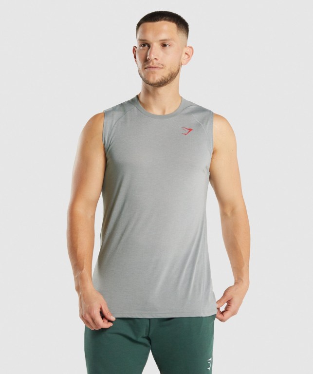 Tank Top Gymshark Hyper Power Hombre Grises | SSfBKAOS6Xy