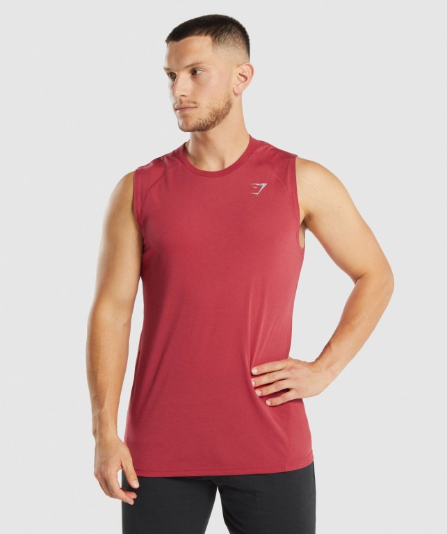 Tank Top Gymshark Hyper Power Hombre Rojos | XNccEERdAfP