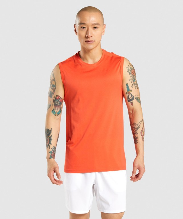 Tank Top Gymshark Regulate Entrenamiento Hombre Naranjas | PqXAcu6DcJB