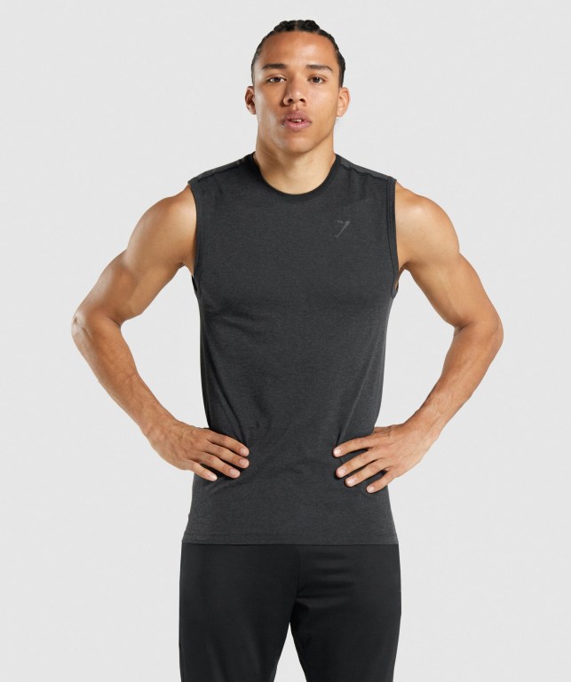 Tank Top Gymshark Regulate Entrenamiento Hombre Negros | ejTQWVcSJJI