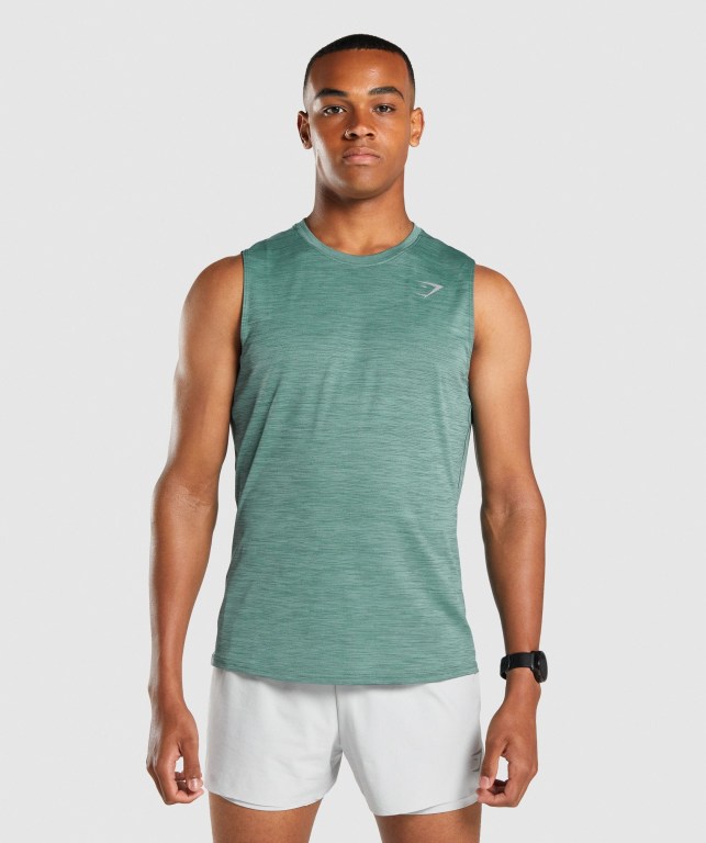 Tank Top Gymshark Speed Hombre Verdes Oscuro | DZNzfOuKpzT