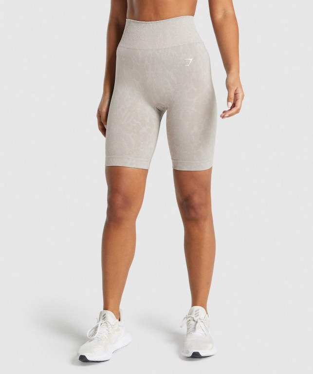 Bermudas Gymshark Adapt Animal Seamless Cycling Mujer Grises | 5na7YlYeq4s