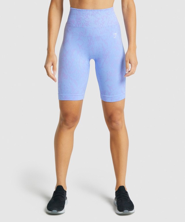 Bermudas Gymshark Adapt Animal Seamless Cycling Mujer Azules Claro | vnchuwGE1MR