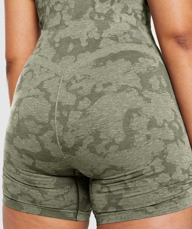 Bermudas Gymshark Adapt Camo Seamless All In One Mujer Verdes | 7twfmhL7Yzf