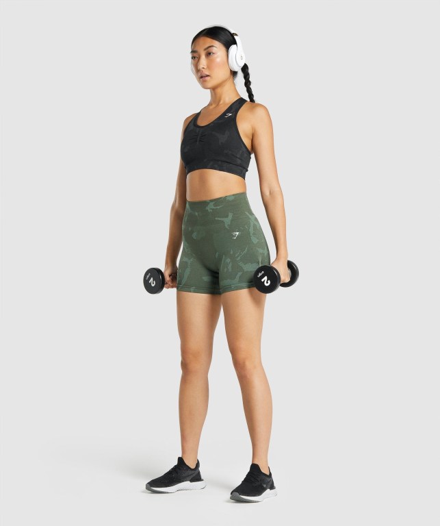 Bermudas Gymshark Adapt Camo Seamless Mujer Verdes | VsKxuhgl2E5