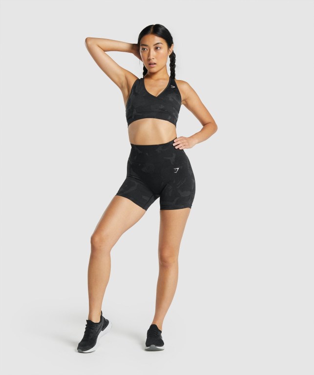 Bermudas Gymshark Adapt Camo Seamless Mujer Negros | pzM2kLlep1Q