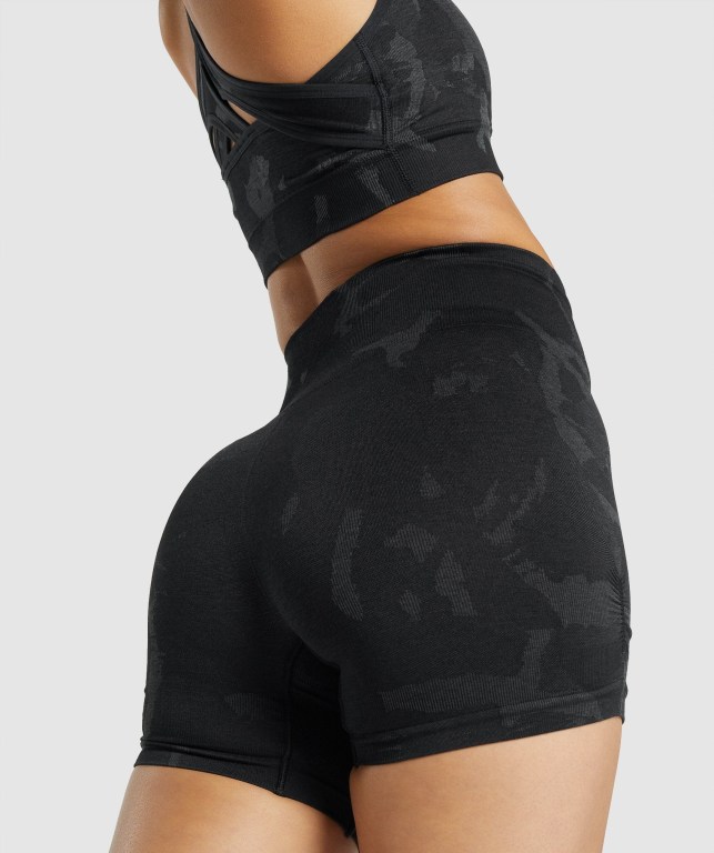 Bermudas Gymshark Adapt Camo Seamless Mujer Negros | pzM2kLlep1Q