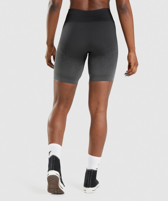 Bermudas Gymshark Adapt Ombre Seamless Cycling Mujer Negros Grises | IyKYjPuopZv