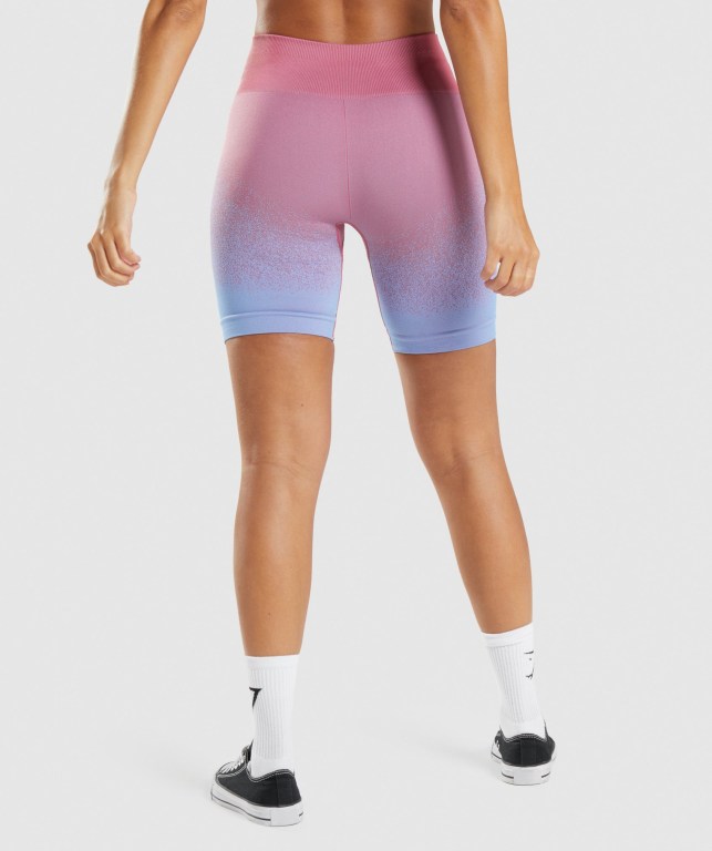 Bermudas Gymshark Adapt Ombre Seamless Cycling Mujer Rosas Rosas Azules Claro | e2JPFwTwATP