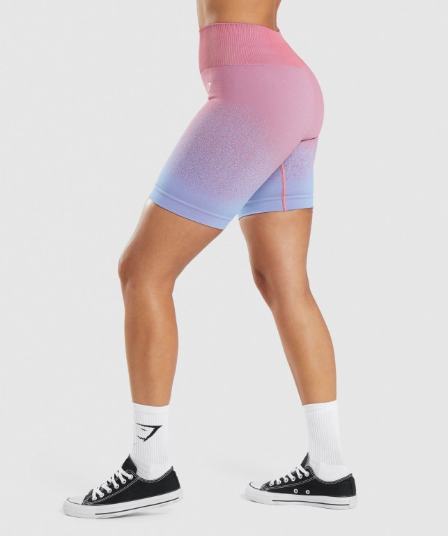 Bermudas Gymshark Adapt Ombre Seamless Cycling Mujer Rosas Rosas Azules Claro | e2JPFwTwATP