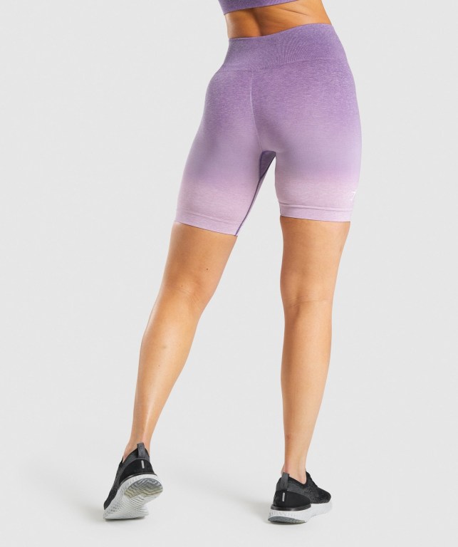 Bermudas Gymshark Adapt Ombre Seamless Mujer Morados Claro Morados | rkSGpS4V52C