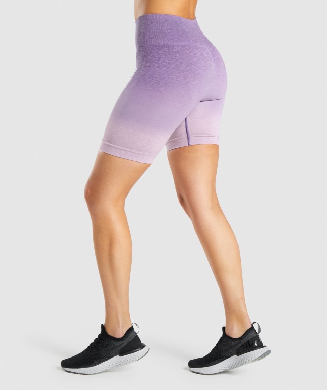 Bermudas Gymshark Adapt Ombre Seamless Mujer Morados Claro Morados | rkSGpS4V52C